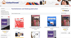 Desktop Screenshot of cottontrends.at
