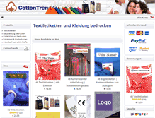 Tablet Screenshot of cottontrends.at
