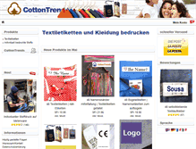 Tablet Screenshot of cottontrends.ch
