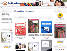 Tablet Screenshot of cottontrends.fr